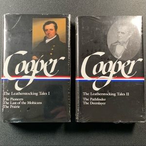 NWOT James Fenimore Cooper 2 Book Bundle:”The Leatherstocking Tales I and II.